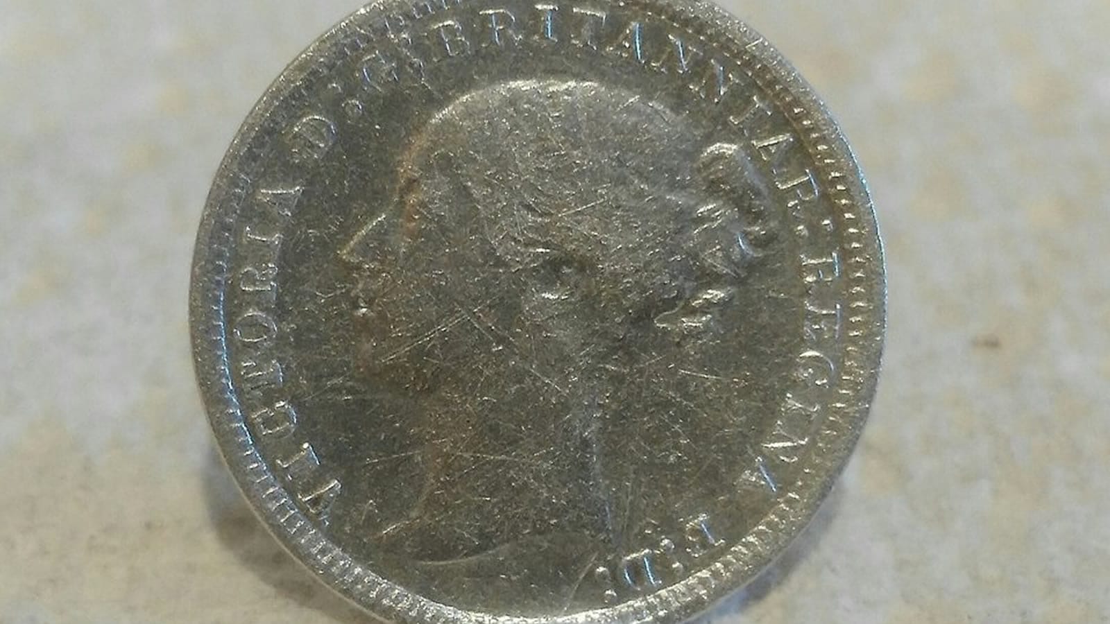 Nice 1873 Queen Victoria Three Pence From Today