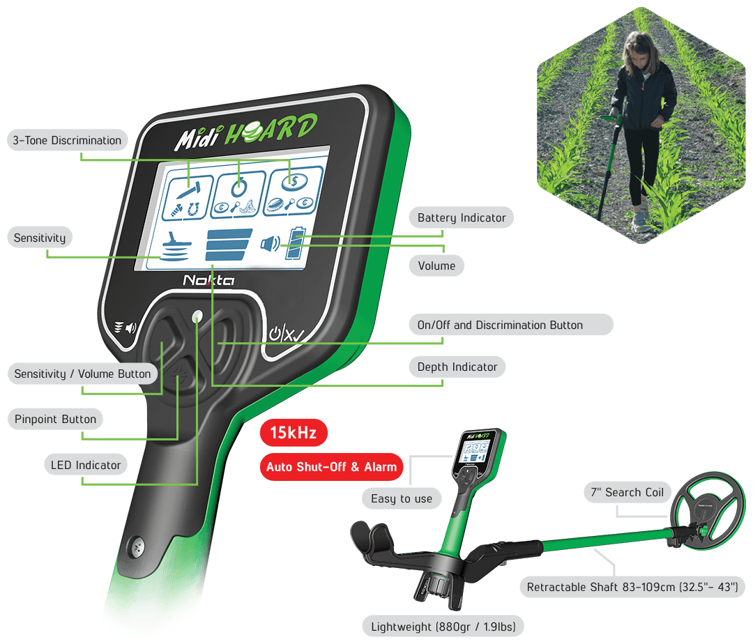 Nokta Midi Hoard Specifications