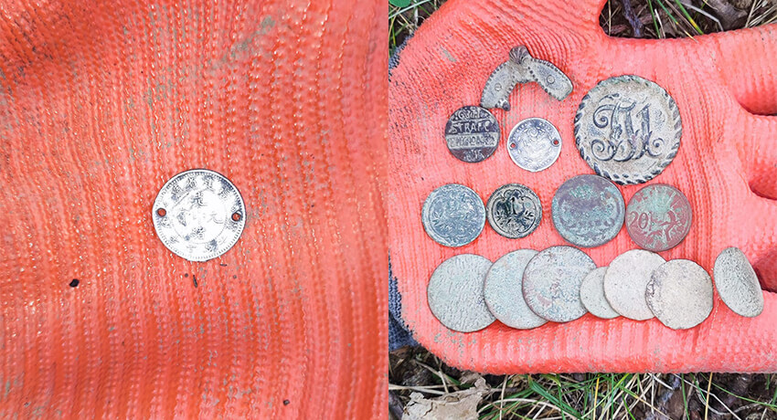 A Silver Chinese Coin In The Field Today - Cover